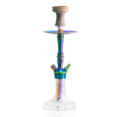 COCOYAYA Barcelona Hookah - Rainbow & Transparent Base