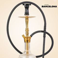 COCOYAYA Barcelona Hookah - Golden & Transparent Base