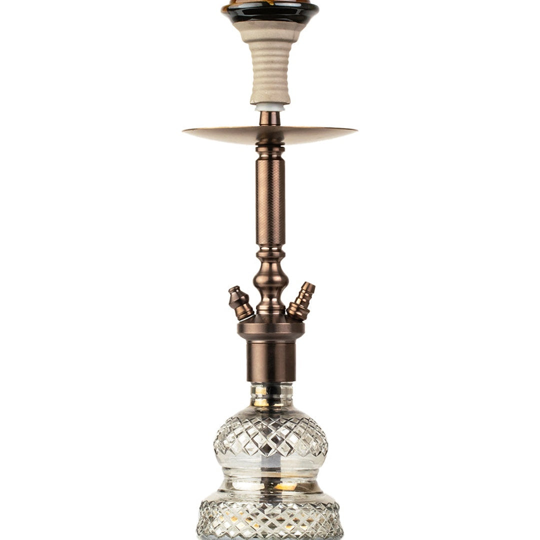 COCOYAYA Boris Hookah - Bronze Stem & Cut Glass Base