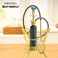 COCOYAYA Butterfly Hookah - Golden & Black Bottle
