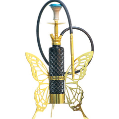 COCOYAYA Butterfly Hookah - Golden & Black Bottle