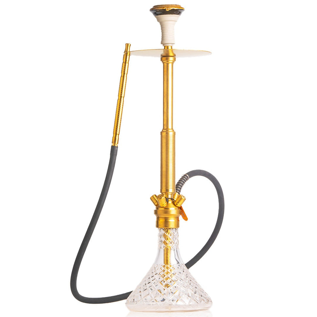 COCOYAYA CRF King Series Hookah - Gold Stem (Transparent Base)