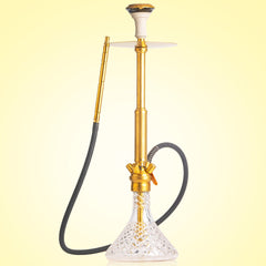 COCOYAYA CRF King Series Hookah - Gold Stem (Transparent Base)