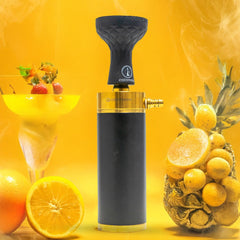 COCOYAYA Car-O-Bar Hookah - Gold Stem (Black Base)