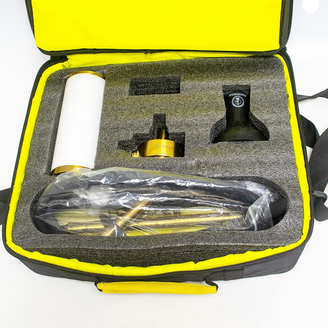 COCOYAYA Car-O-Bar Hookah with Bag - Bronze Stem (White Base)