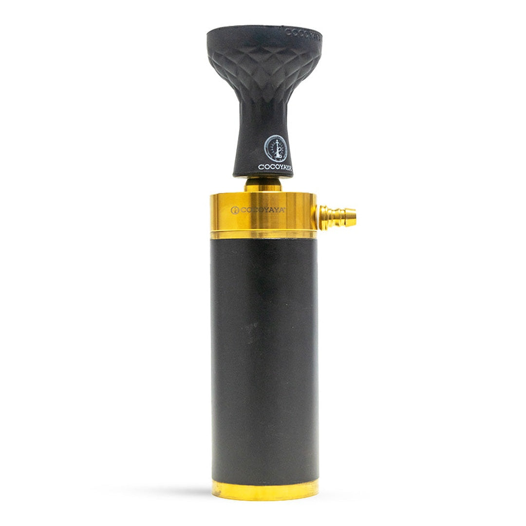 COCOYAYA Car-O-Bar Hookah - Gold Stem (Black Base)