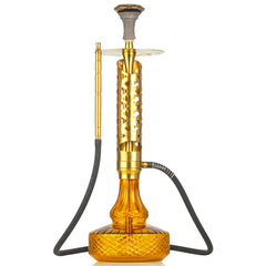 COCOYAYA Crucio Hookah (Ferro Series) - Gold Stem & Amber Base