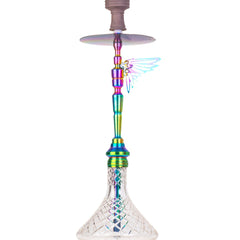 COCOYAYA Falcon Hookah (Angel Series) - Rainbow Stem & Gold Base