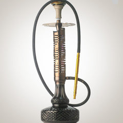 COCOYAYA Vivanta Hookah (Ferro Series) - Gold Stem & Crackle Glass Base