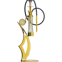 COCOYAYA Denver Fly Hookah - Golden Wings & Transparent Bottle