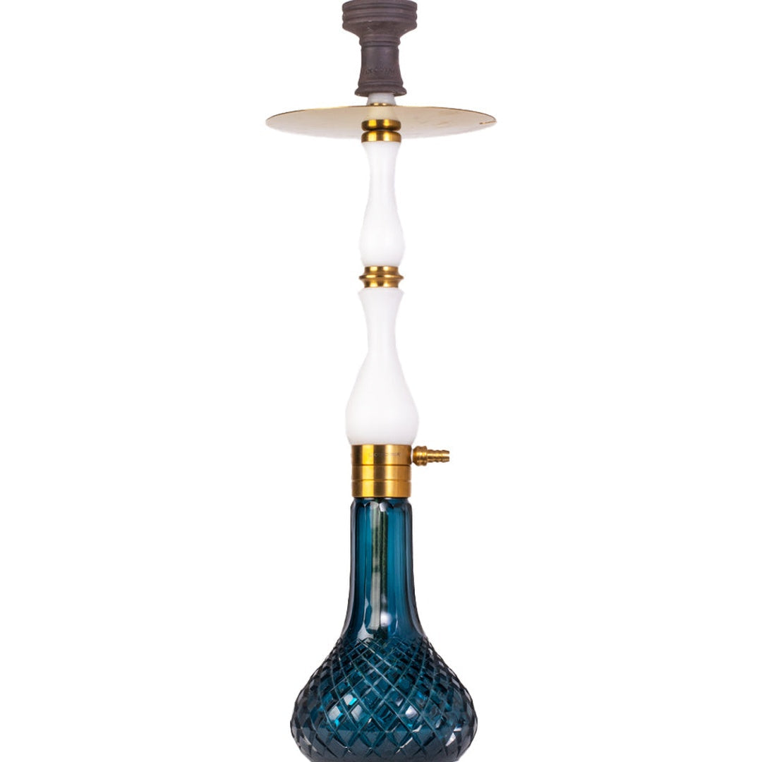 COCOYAYA Ghazi Hookah - Golden Stem & Blue Base