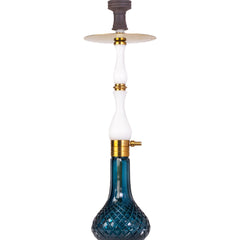 COCOYAYA Ghazi Hookah - Golden Stem & Blue Base