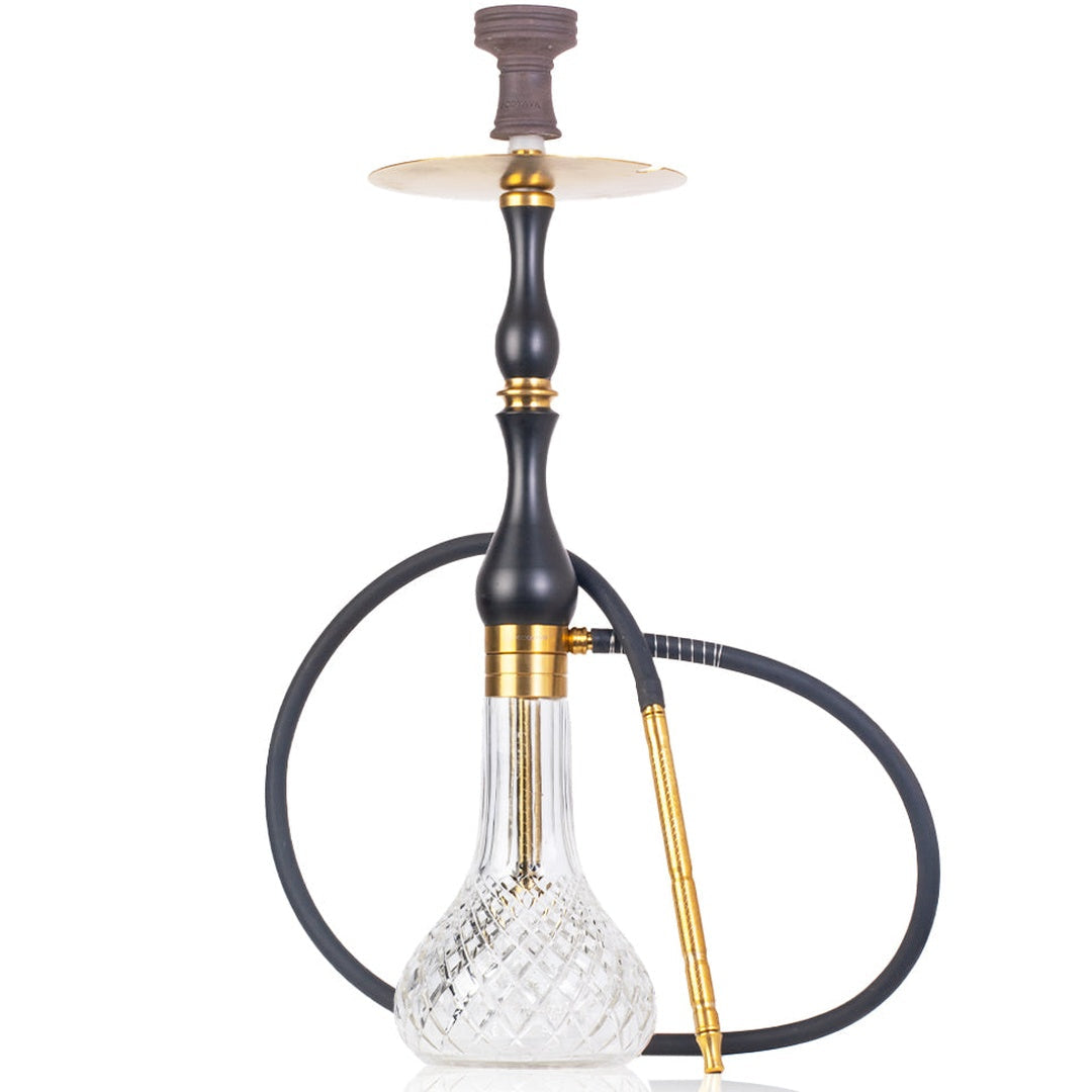 COCOYAYA Ghazi Hookah - Golden Stem & Transparent Base