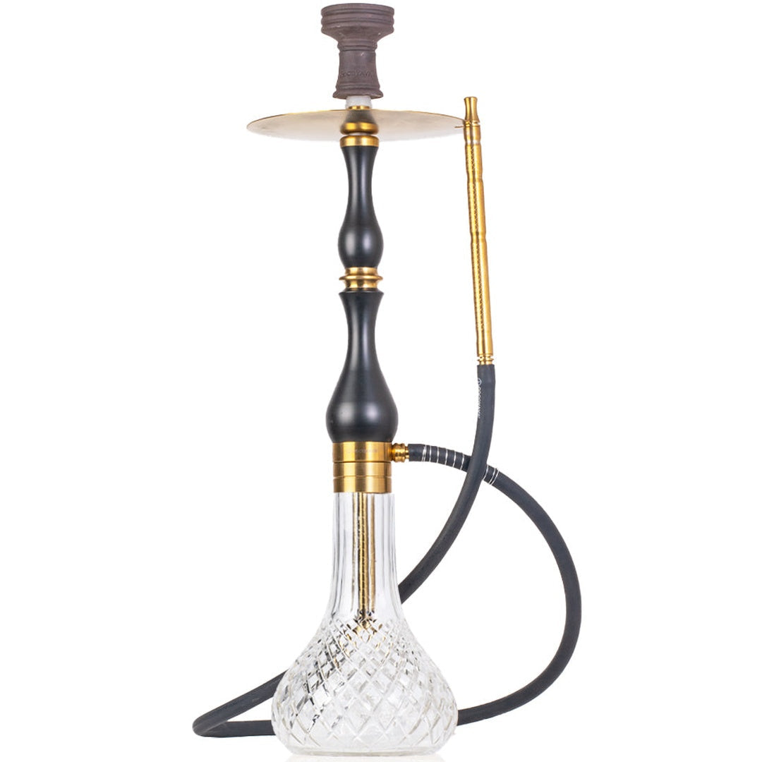 COCOYAYA Ghazi Hookah - Golden Stem & Transparent Base