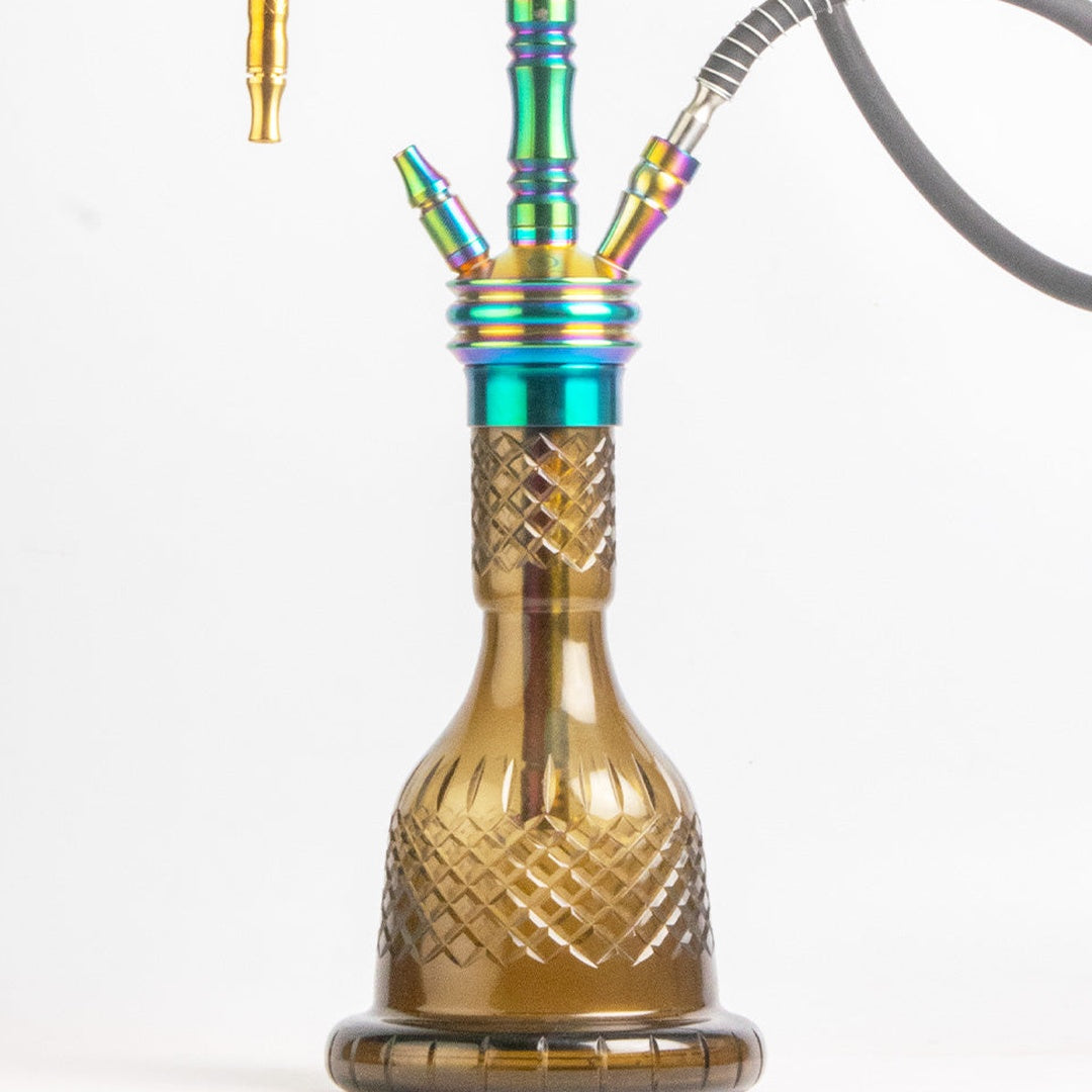 COCOYAYA Gamaliya Persia Hookah - Rainbow Stem & Grey Base