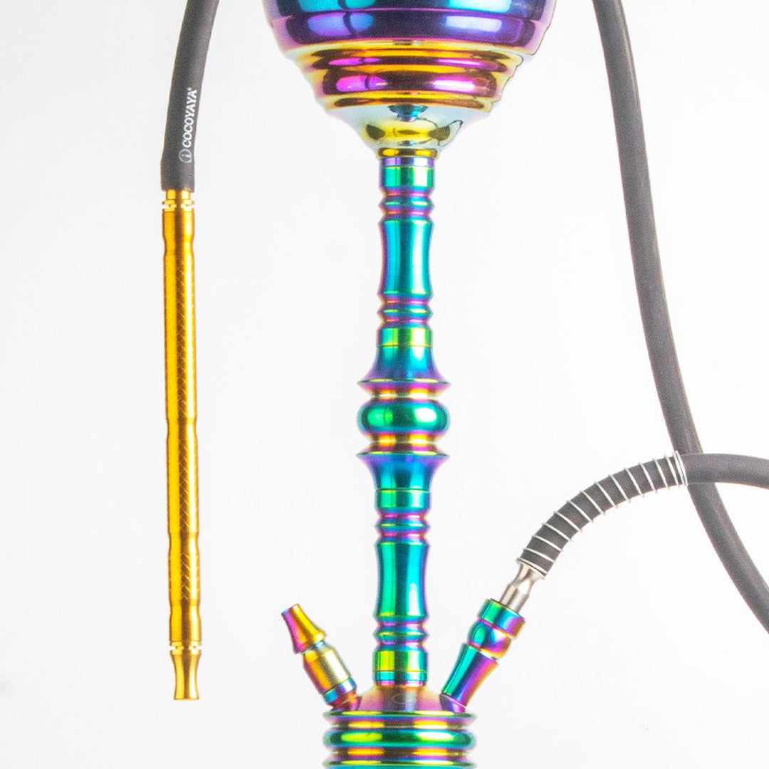 COCOYAYA Gamaliya Persia Hookah - Rainbow Stem & Purple Base