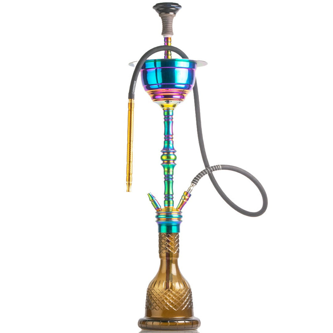 COCOYAYA Gamaliya Persia Hookah - Rainbow Stem & Grey Base