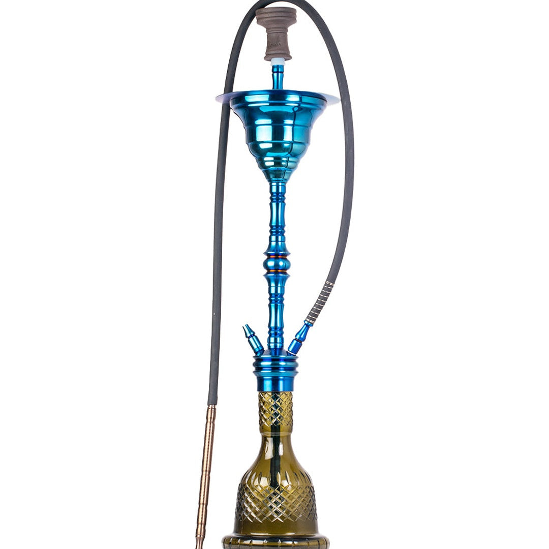 COCOYAYA Gamaliya Persia Hookah - Blue Stem & Grey Base