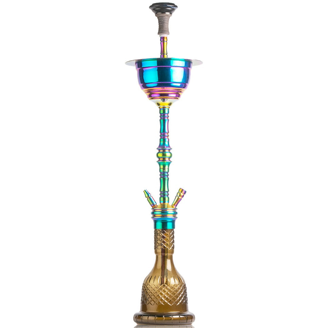 COCOYAYA Gamaliya Persia Hookah - Rainbow Stem & Grey Base