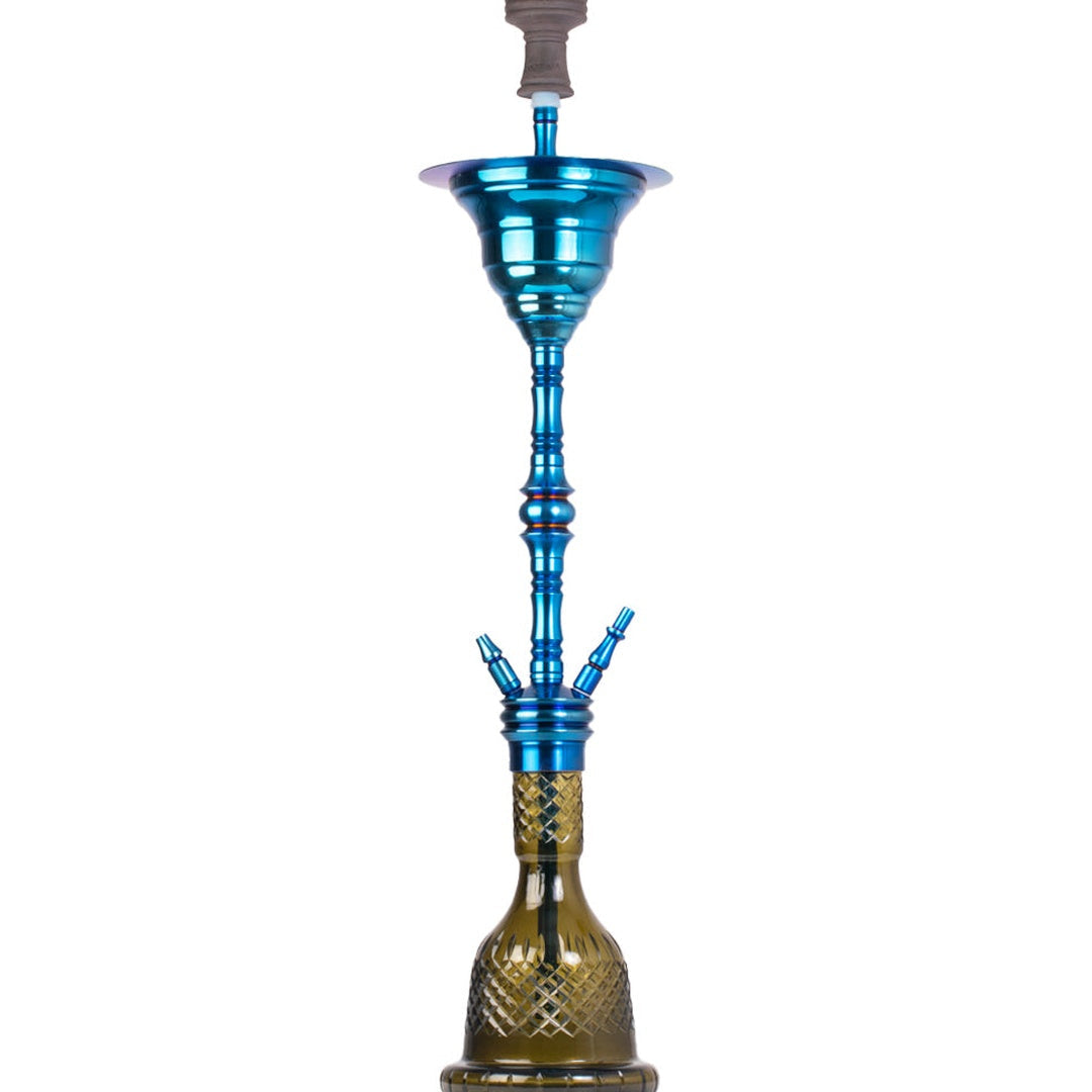 COCOYAYA Gamaliya Persia Hookah - Blue Stem & Grey Base