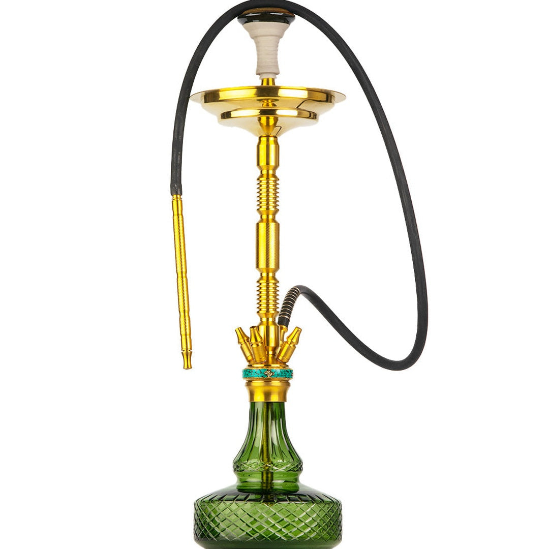 COCOYAYA Great King Hookah - Gold Stem (Green Base)
