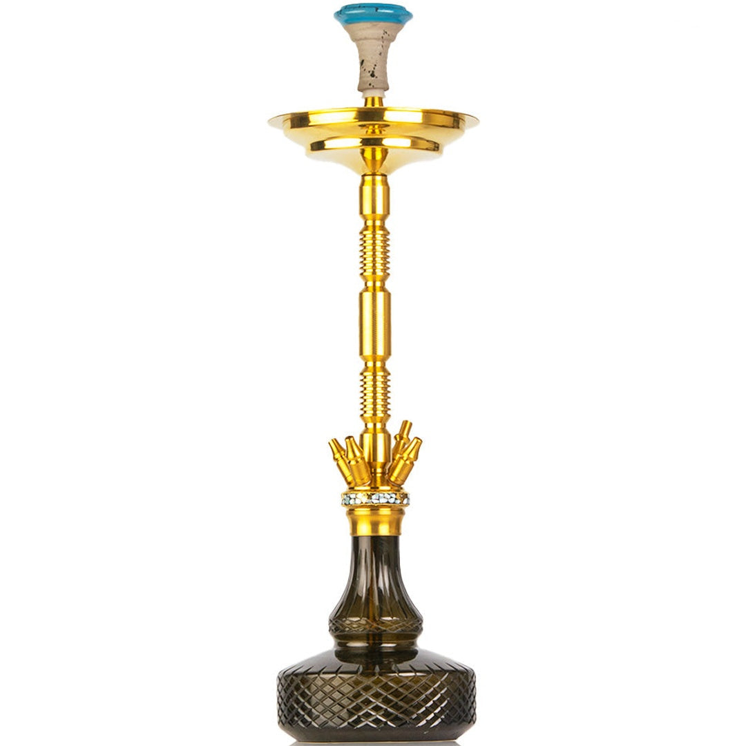COCOYAYA Great King Hookah - Gold Stem (Black Base)