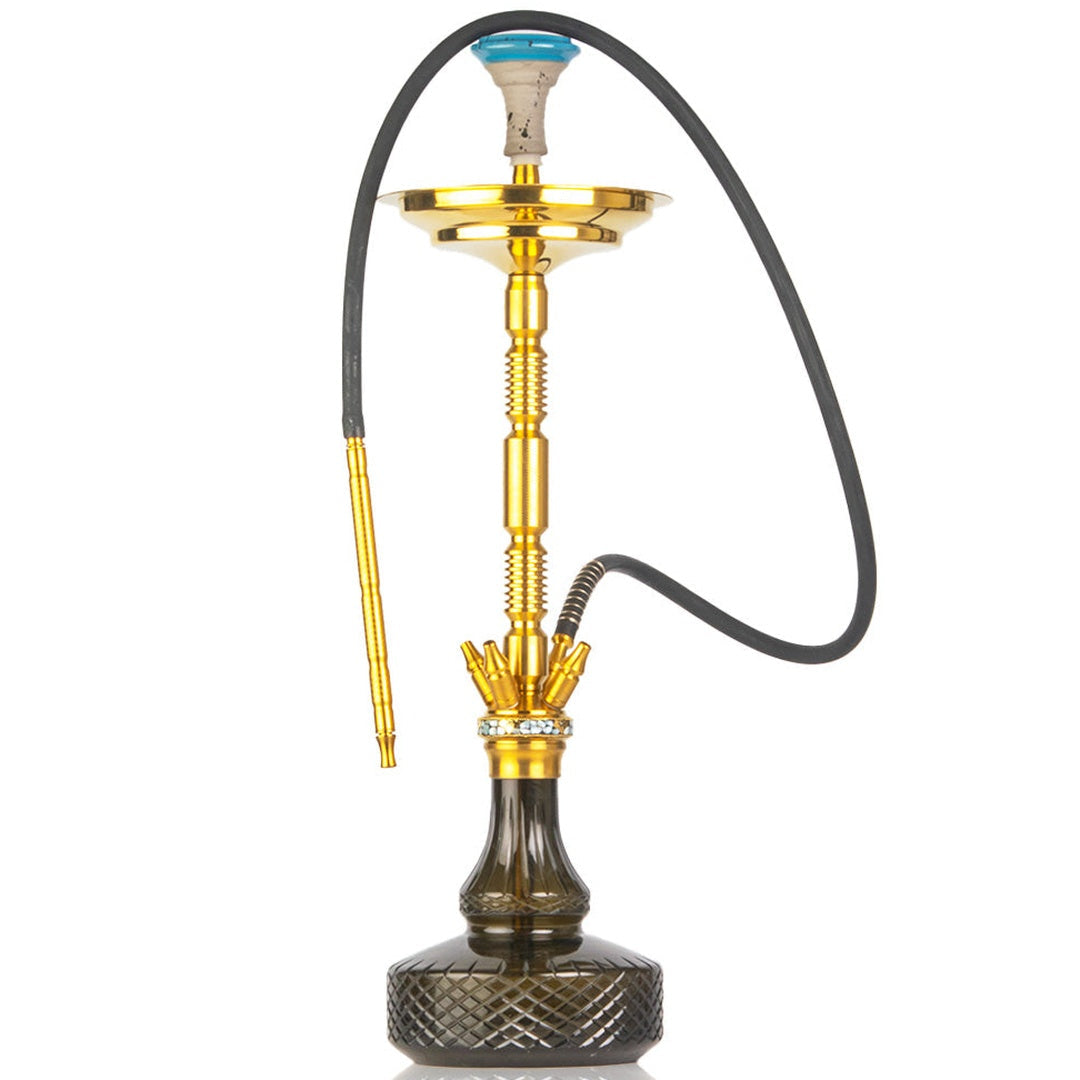 COCOYAYA Great King Hookah - Gold Stem (Black Base)