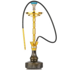 COCOYAYA Great King Hookah - Gold Stem (Black Base)