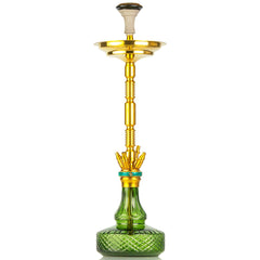 COCOYAYA Great King Hookah - Gold Stem (Green Base)