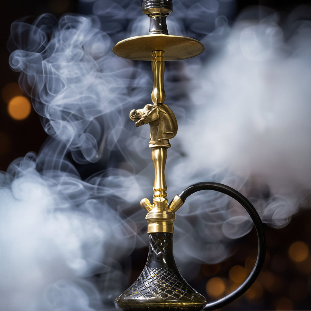 COCOYAYA Jungle Series Horsie Hookah - Golden (Black Base)