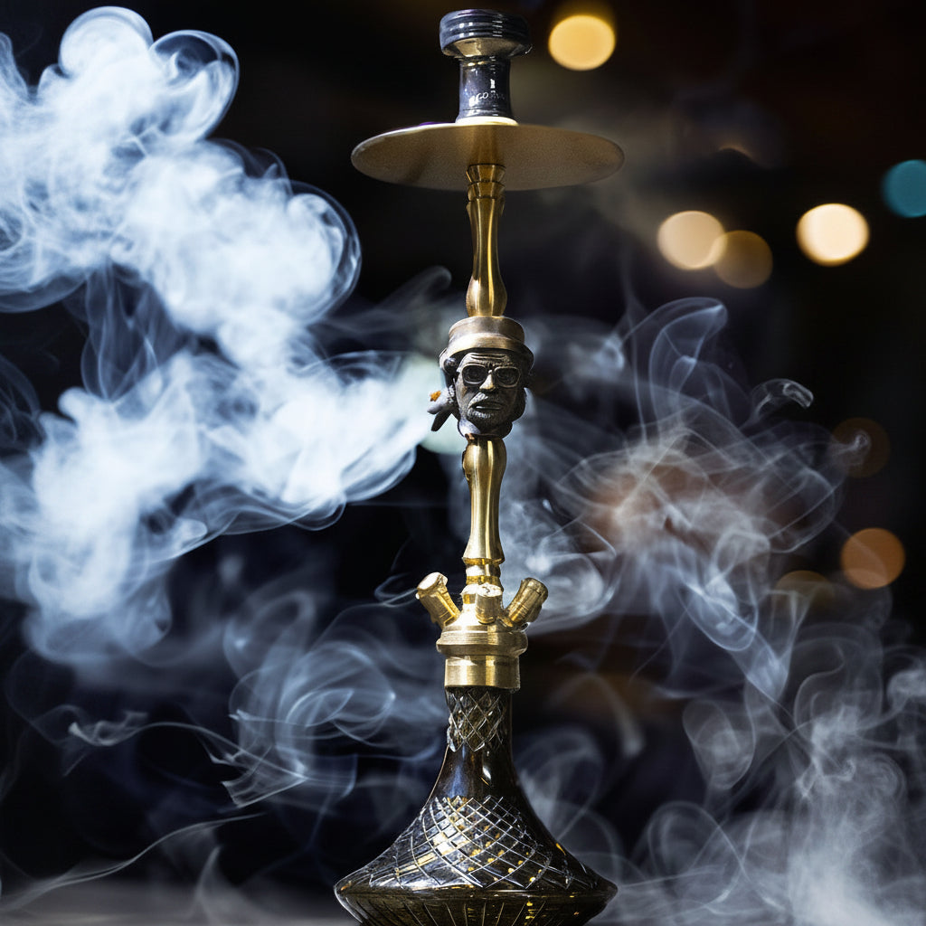 COCOYAYA Jungle Series Jadugar Hookah - Golden (Black Base)