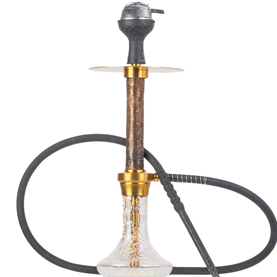 COCOYAYA Khaleesi Hookah (Jade Series) - Gold Stem & Transparent Base