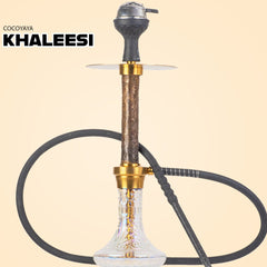 COCOYAYA Khaleesi Hookah (Jade Series) - Gold Stem & Transparent Base