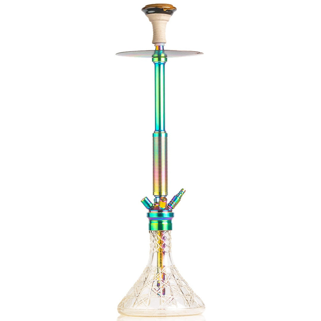 COCOYAYA King Series Hookah - Rainbow Stem (Transparent Base)