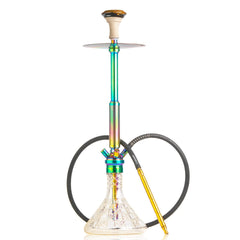 COCOYAYA King Series Hookah - Rainbow Stem (Transparent Base)