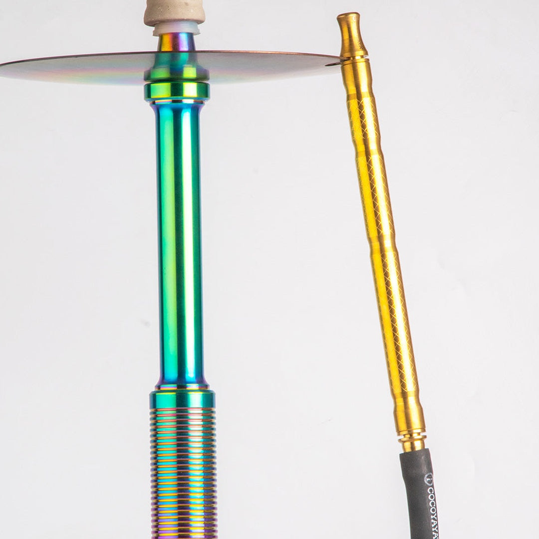 COCOYAYA King Series Hookah - Rainbow Stem (Transparent Base)