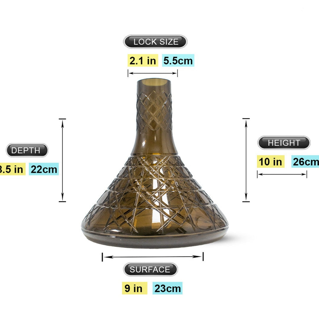 COCOYAYA King Series Hookah - Glass Base Without Lock Only (Black)