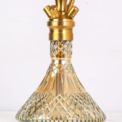 COCOYAYA King Series Carlos Hookah - Golden Stem & Transparent Base
