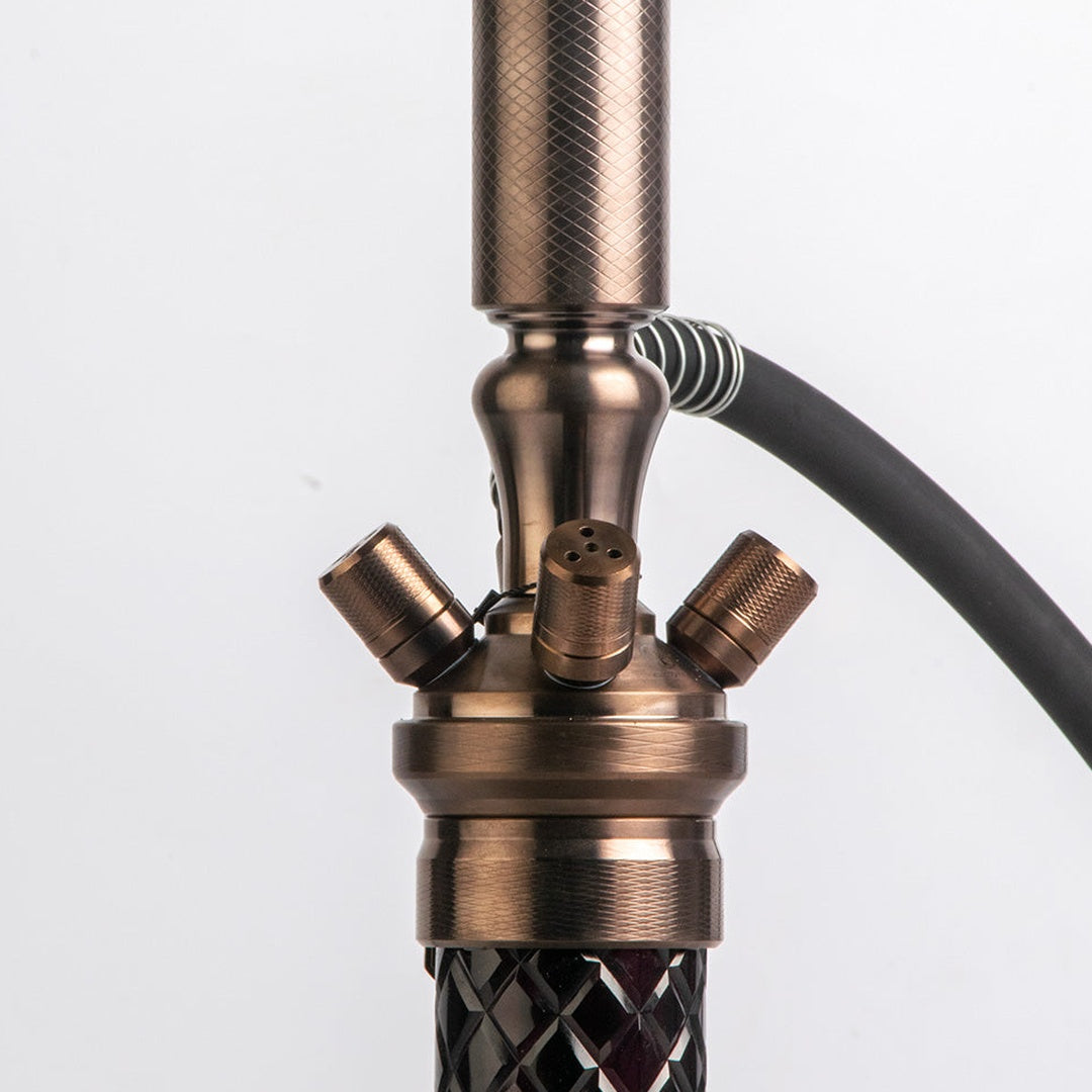 COCOYAYA King Series Hookah - Bronze Stem (Purple Base)