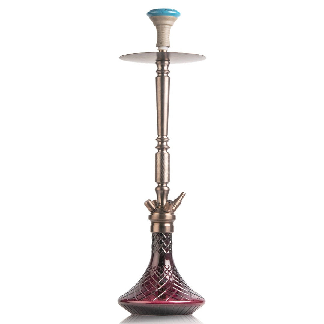 COCOYAYA King Series Hookah - Bronze Stem (Purple Base)