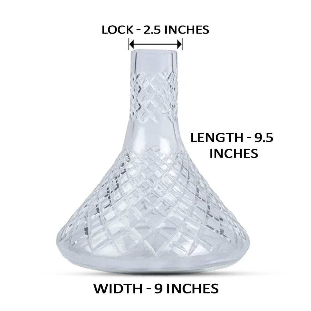 COCOYAYA King Series Hookah - Glass Base Only (Transparent)