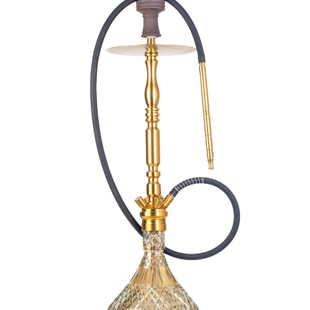 COCOYAYA King Series Carlos Hookah - Golden Stem & Transparent Base