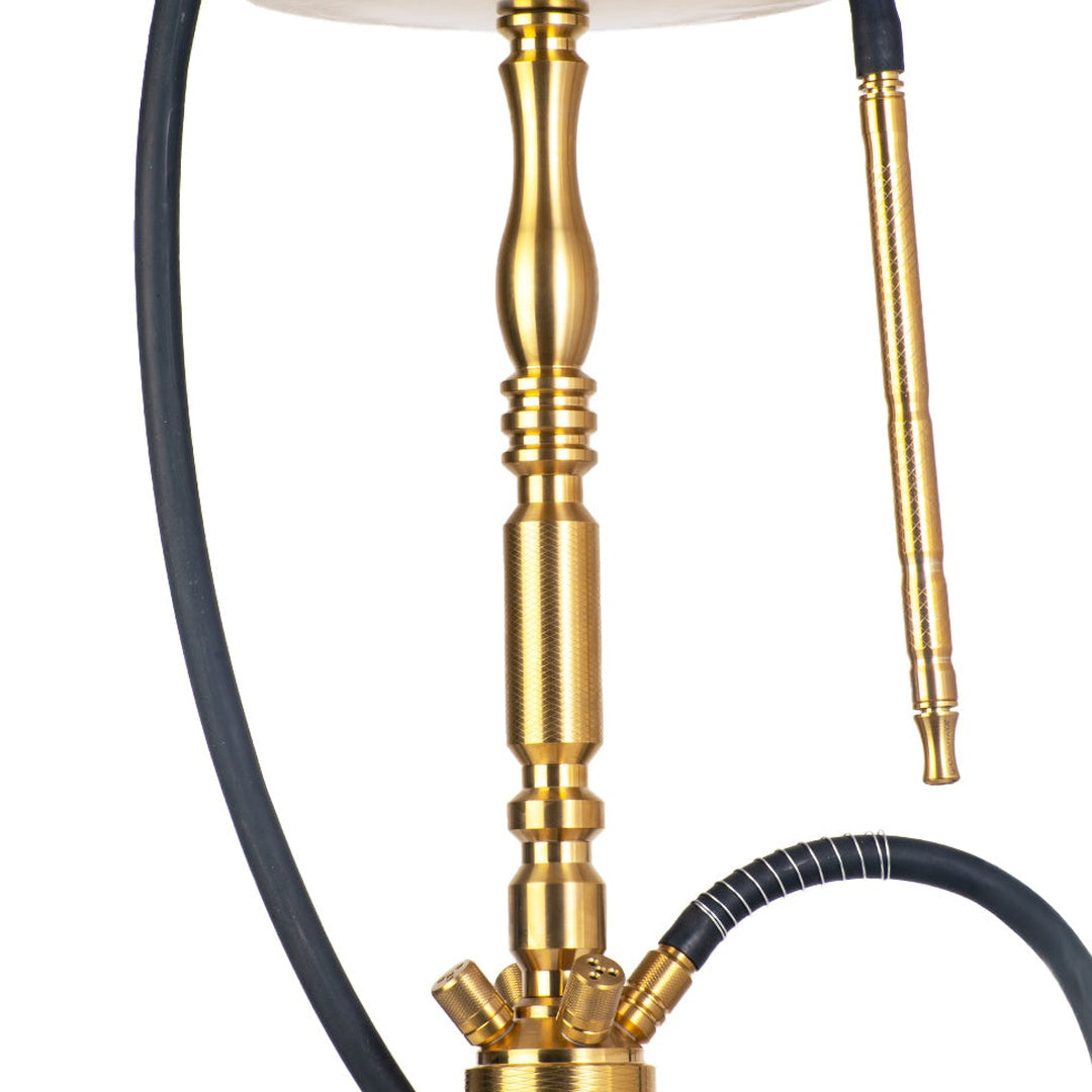 COCOYAYA King Series Carlos Hookah - Golden Stem & Transparent Base