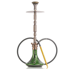 COCOYAYA King Series Hookah - Bronze Stem (Green Base)