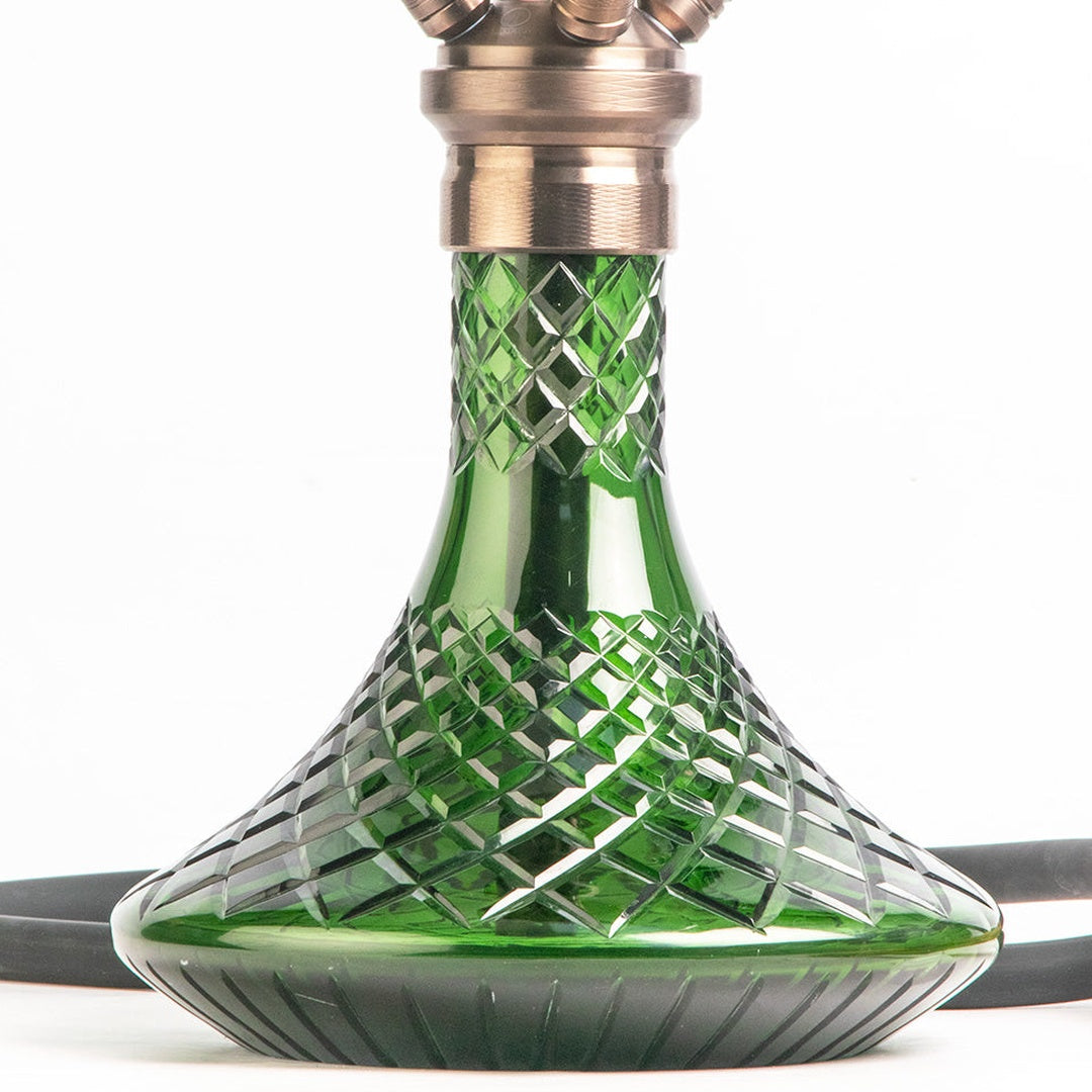COCOYAYA King Series Hookah - Bronze Stem (Green Base)