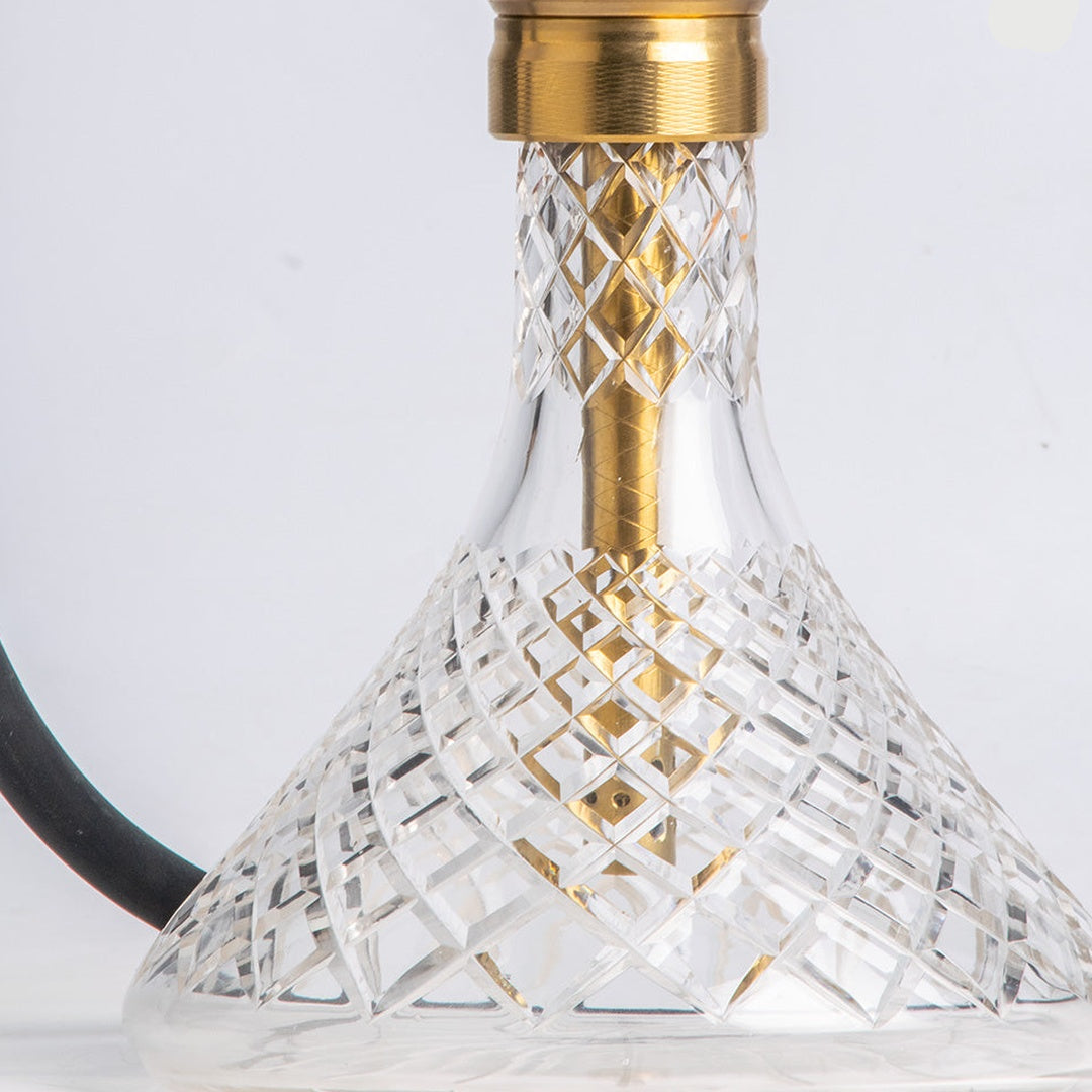 COCOYAYA King Series Hookah - Gold Stem (Transparent Base)