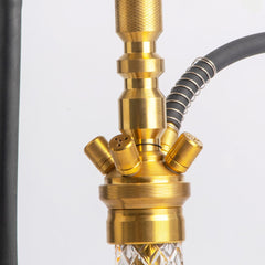 COCOYAYA King Series Hookah - Gold Stem (Transparent Base)