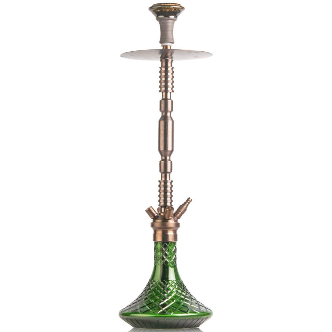 COCOYAYA King Series Hookah - Bronze Stem (Green Base)