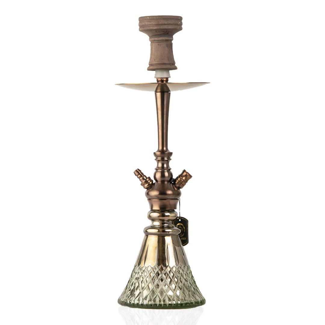 COCOYAYA Izzy Hookah - Bronze Stem & Cut Glass Base