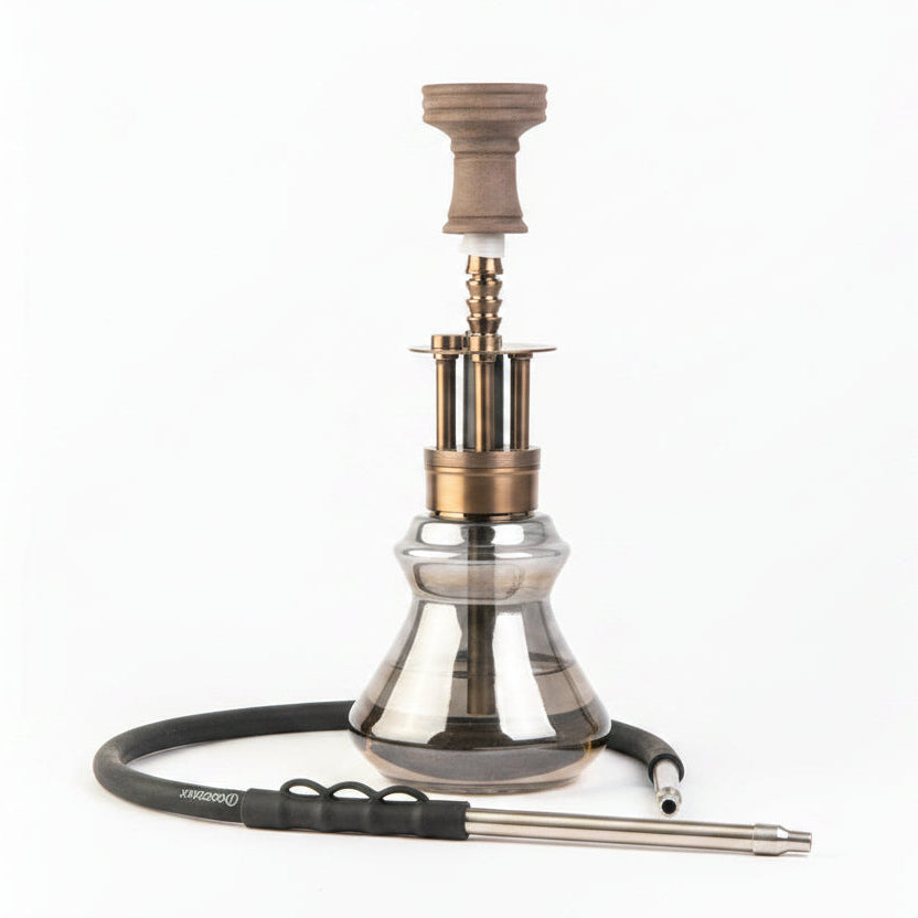 COCOYAYA Machine Gun Hookah - Bronze Stem (Cut Glass Base)